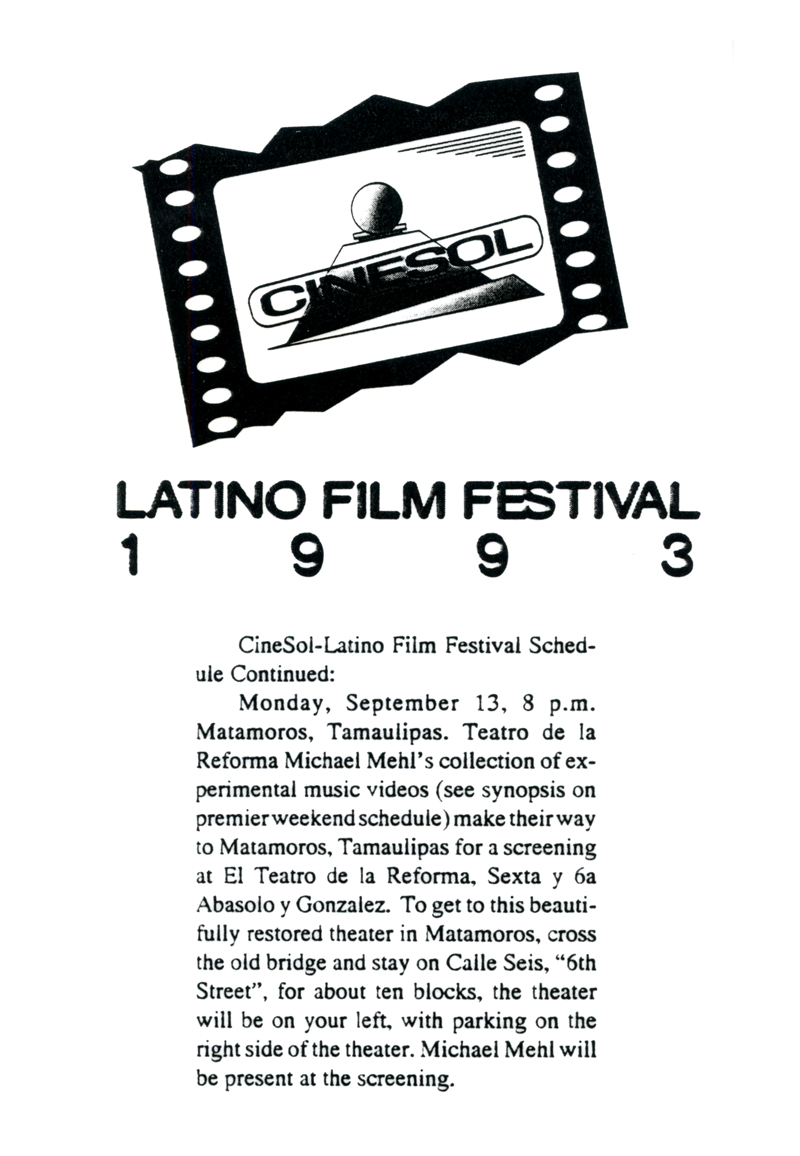 1993_Michael-Mehl_Cine-Sol-Festival_South-Padre-Island-&-Matamoros-Mexico