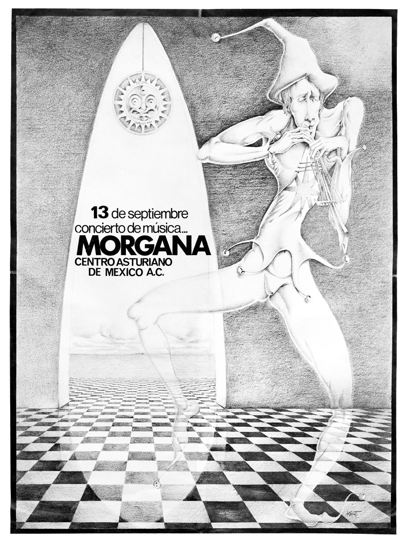1973_Michael-Mehl_Morgana_Centro-Asturiano-Concert-Poster_Mexico-City