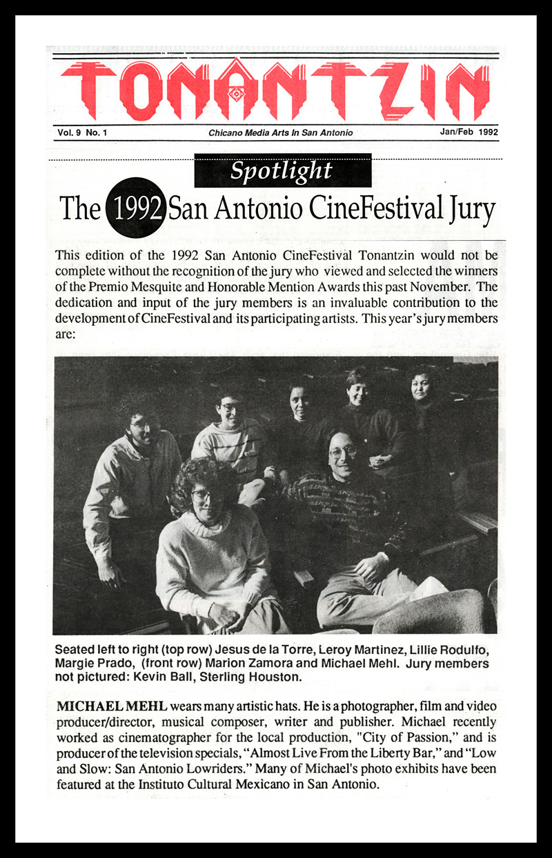 1992_Michael-Mehl_Tonantzin_Cinefestival-Jury_Guadalupe-Cultural-Center