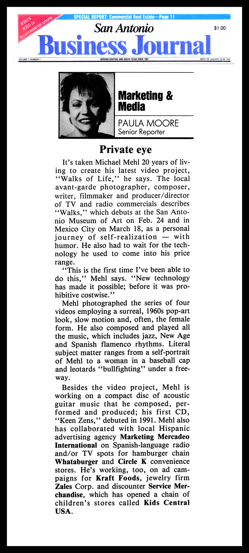 1993_Michael-Mehl_San-Antonio-Business-Journal_Walks-Of-Life-Videos_San-Antonio-Museum-Of-Art