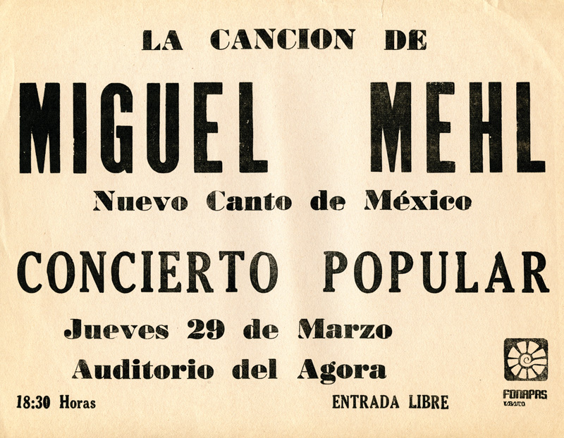 1979_Michael-Mehl_Singer-Songwriter_Fonagora-Concert-Flyer_Villahermosa-Tabasco-Mexico